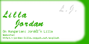 lilla jordan business card